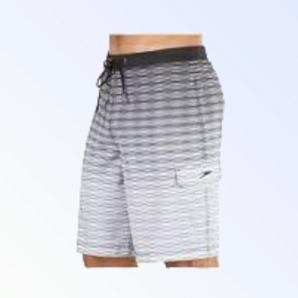 Men's Speedo black and white ombre Swim Board Shorts (7784103) size 36